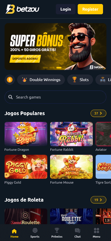 betzou_casino_homepage_mobile