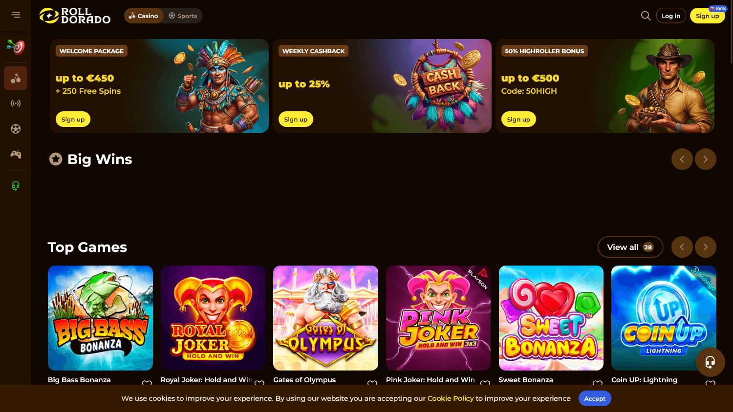 roll_dorado_casino_homepage_desktop