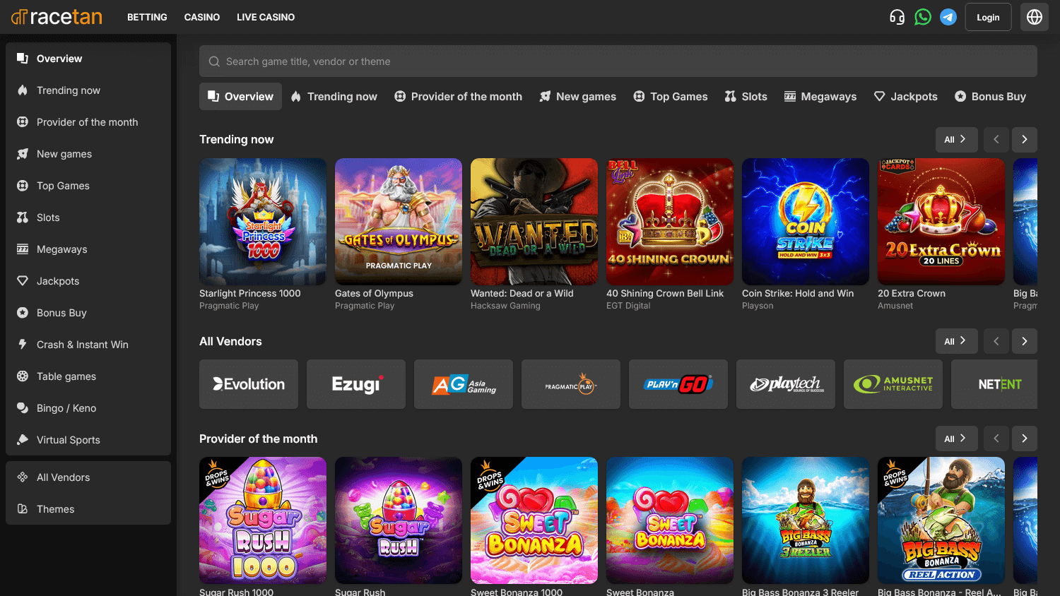 racetan_casino_homepage_desktop