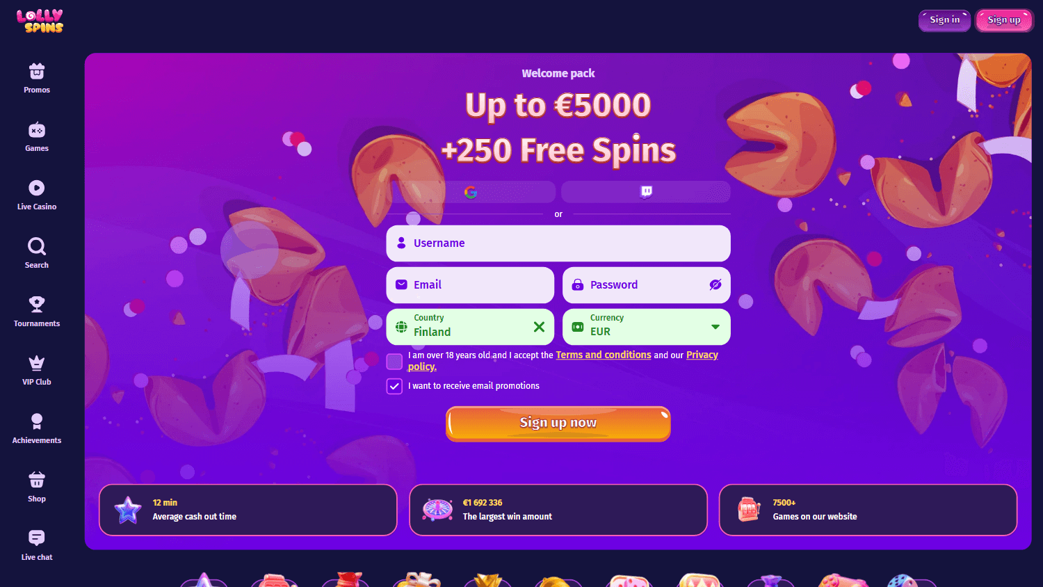 lolly_spins_casino_homepage_desktop