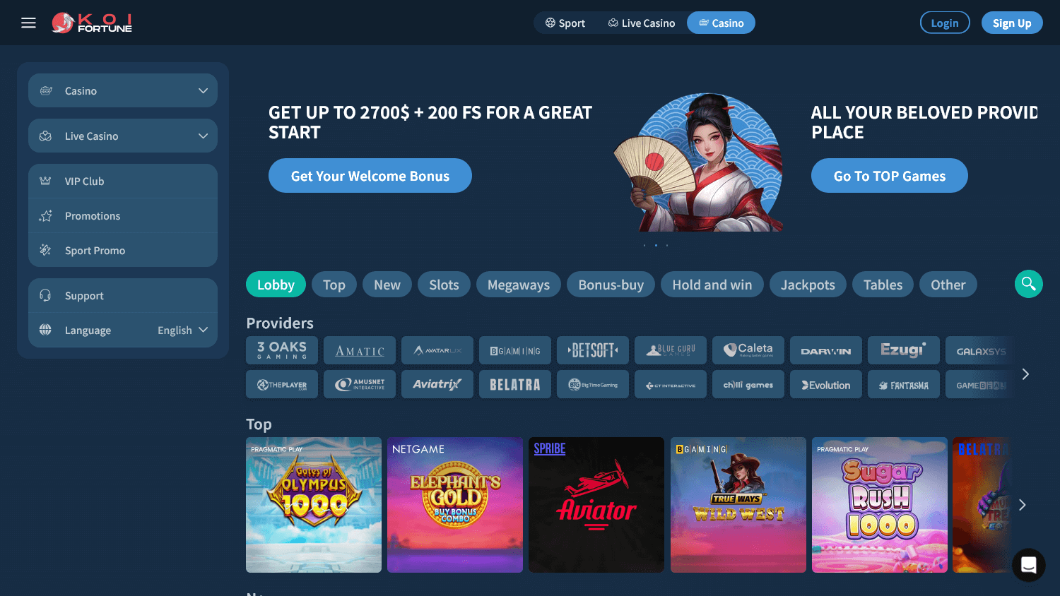 koifortune_casino_homepage_desktop