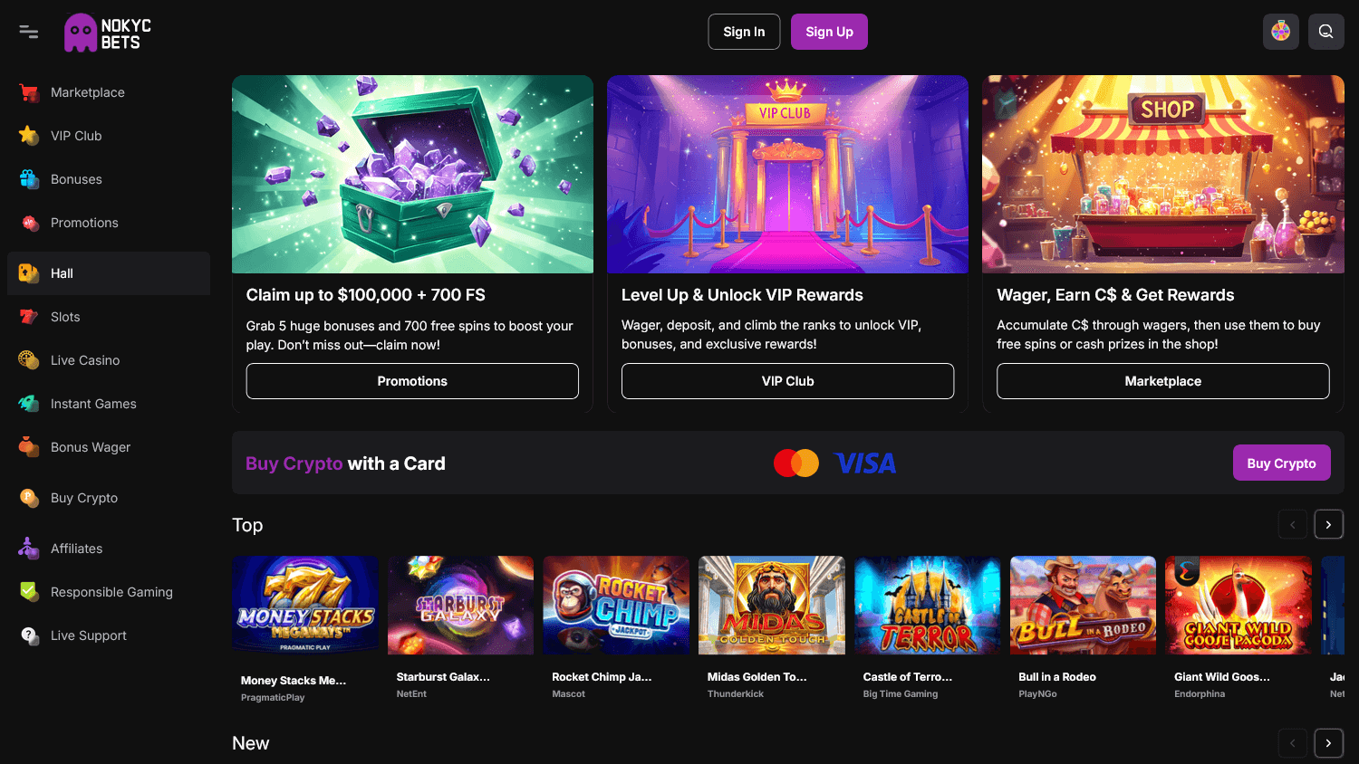 nokycbets_casino_homepage_desktop