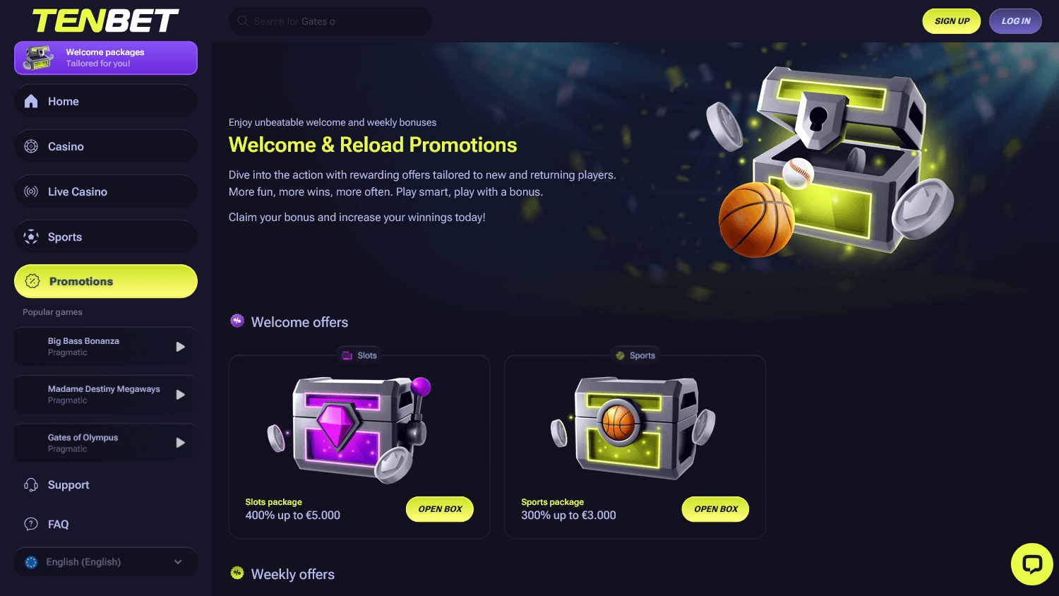 tenbet_casino_promotions_desktop