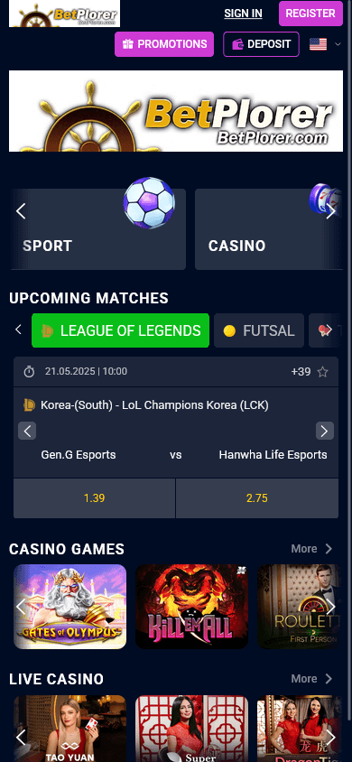 betplorer_casino_homepage_mobile