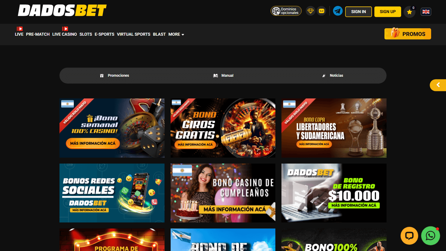 dadosbet_casino_promotions_desktop