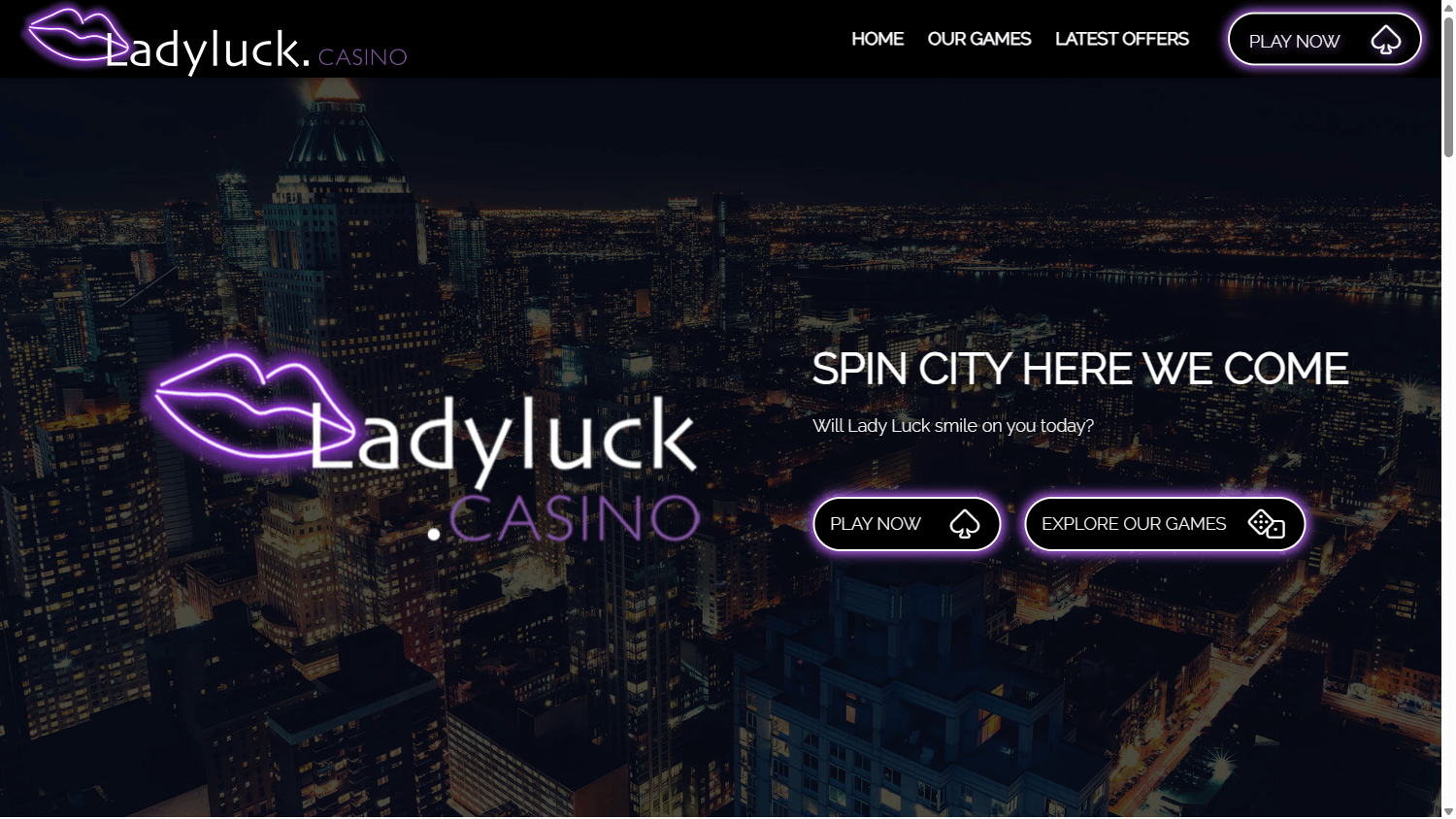 Ladyluck_Casino_homepage_desktop