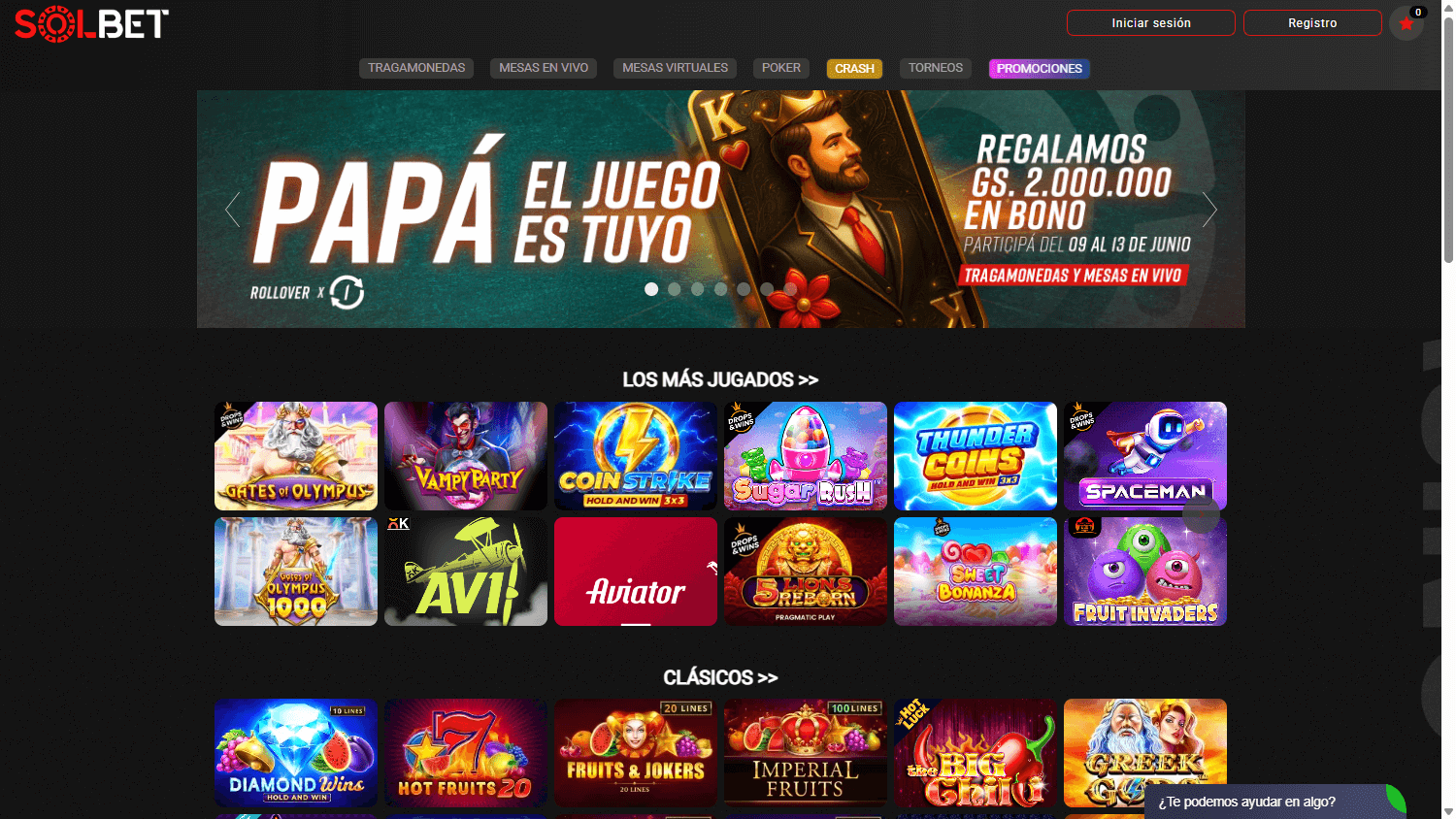 Solbet_Casino_PY_homepage_desktop