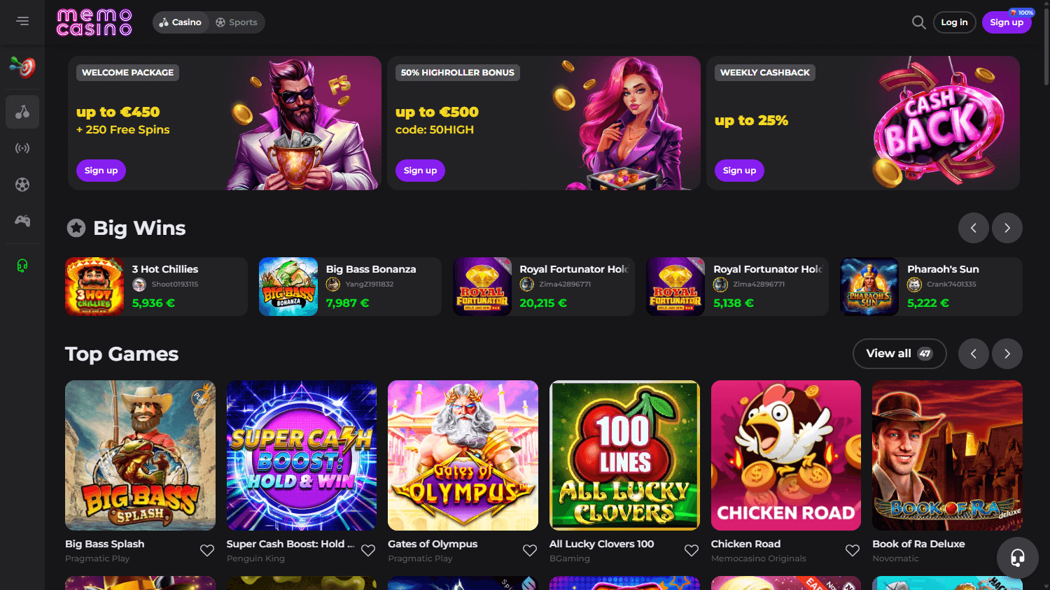 Memocasino_homepage_desktop