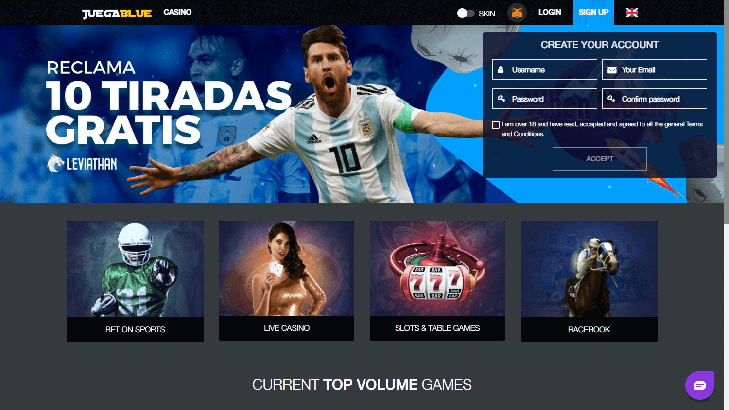 juegablue_casino_homepage_desktop