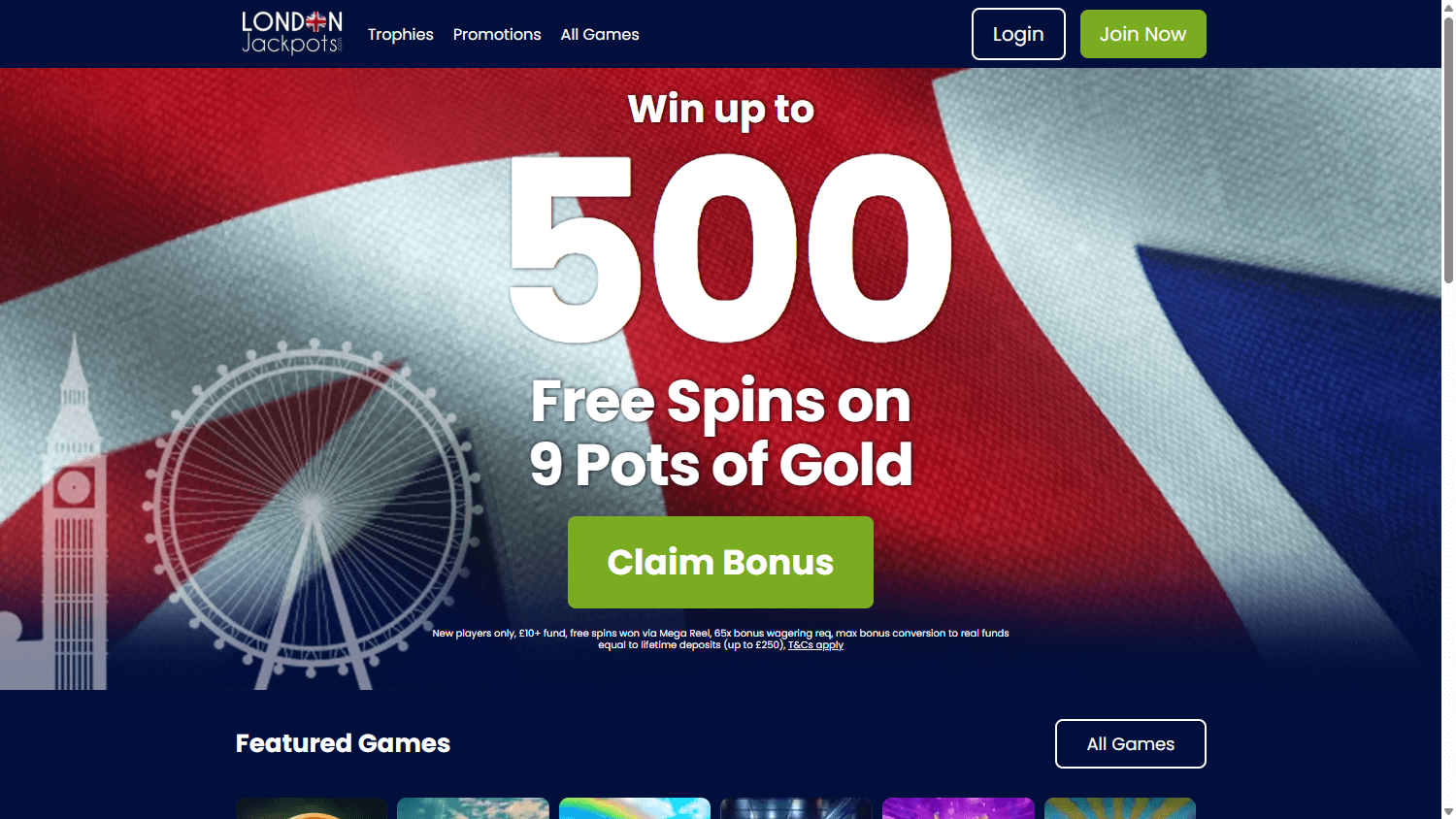 London_Jackpots_Casino_homepage_desktop