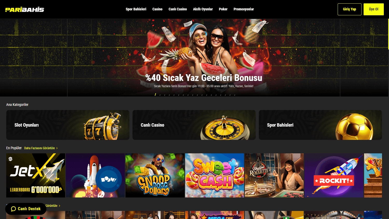 Paribahis_Casino_homepage_desktop
