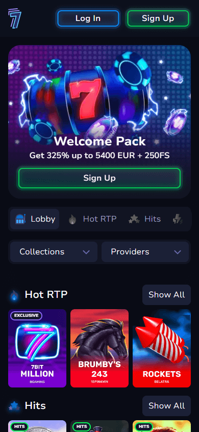 7BitCasino_homepage_mobile