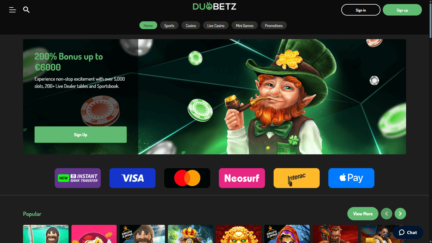 duobetz_casino_homepage_desktop