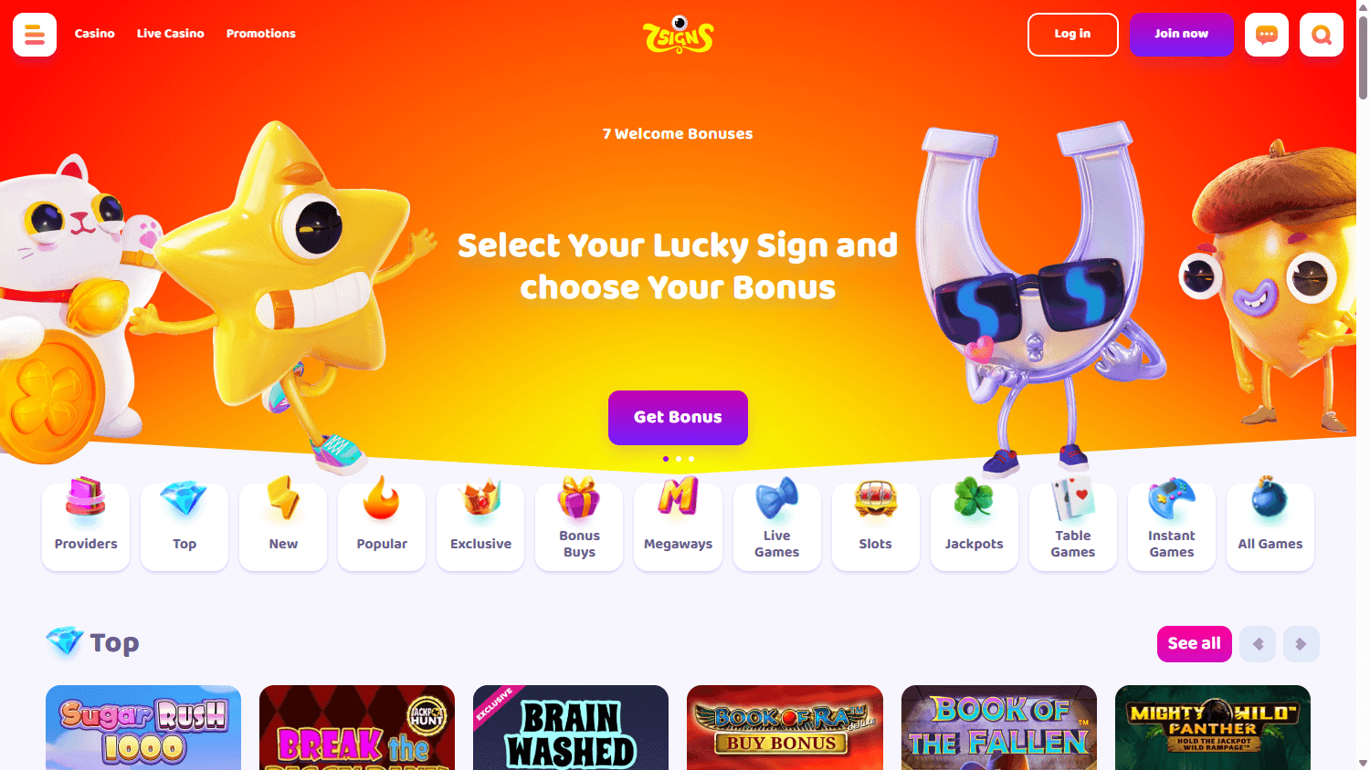 7signs_casino_homepage_desktop
