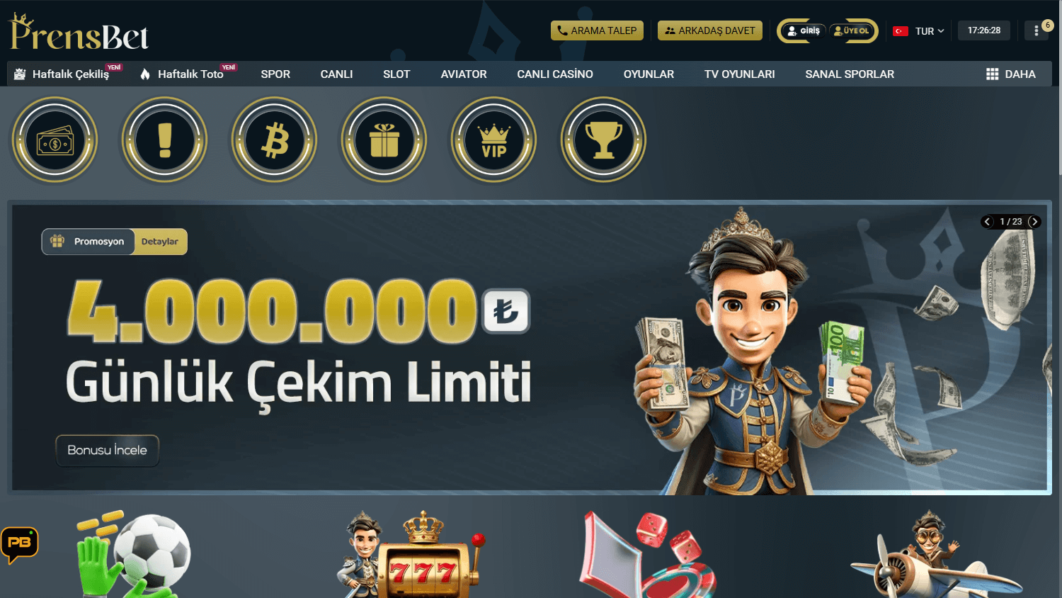 prensbet_casino_homepage_desktop