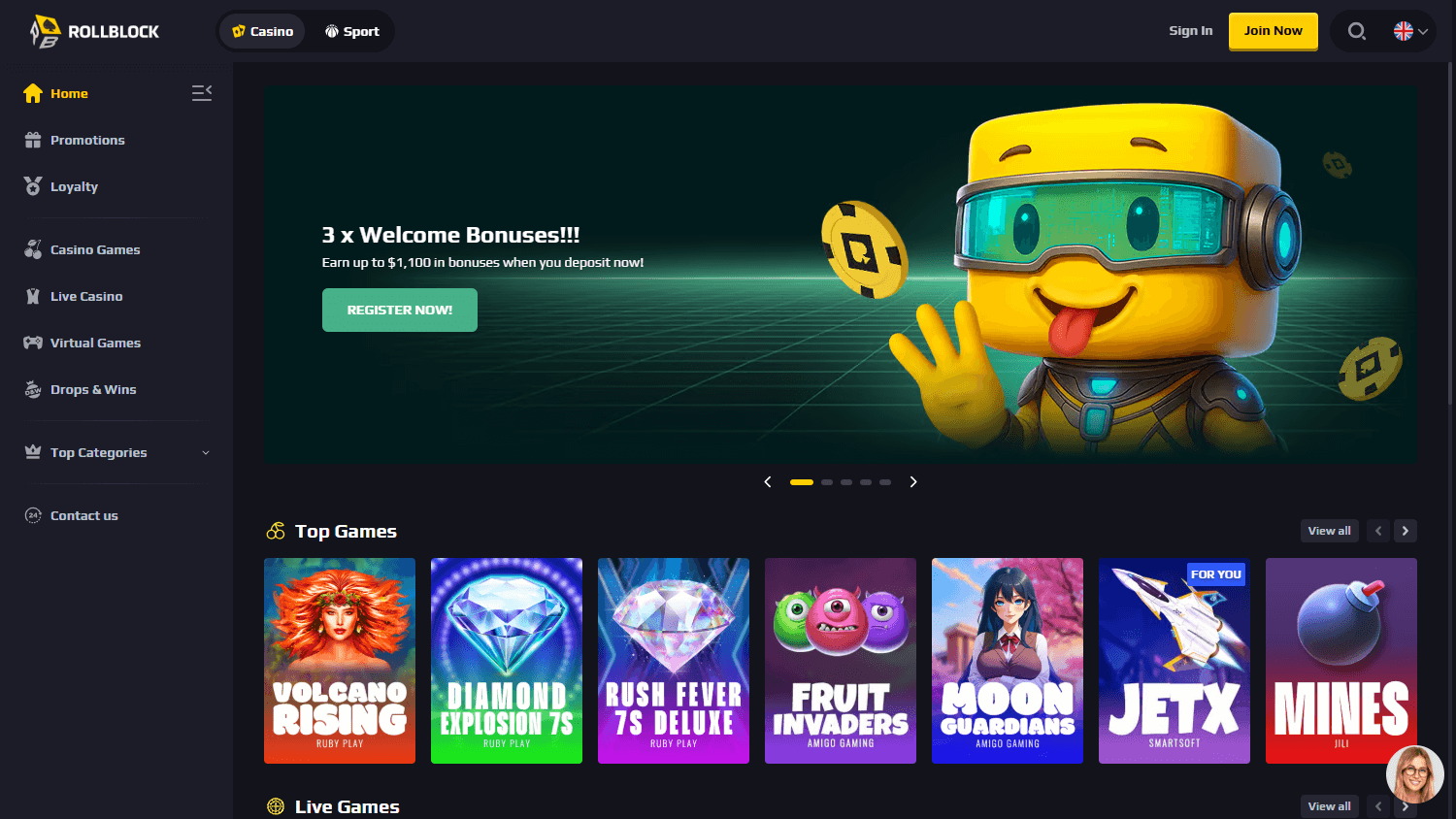 Rollblock_Casino_homepage_desktop