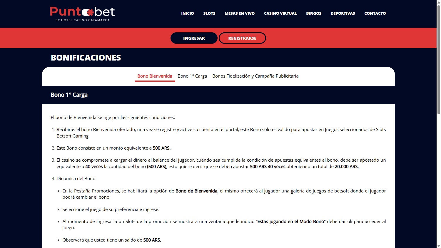 Punto.Bet_Casino_promotions_desktop