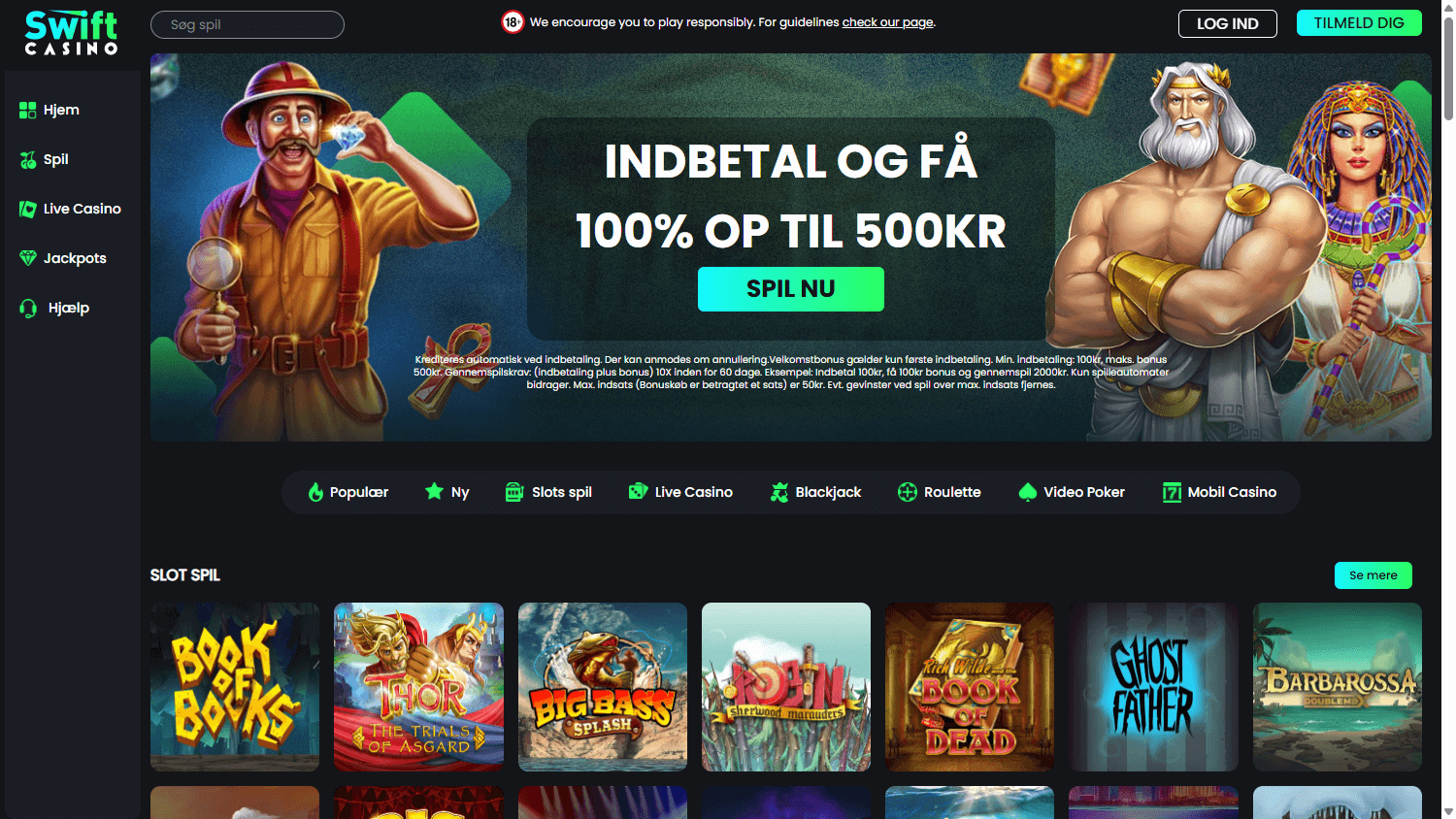 Swift_Casino_DK_homepage_desktop