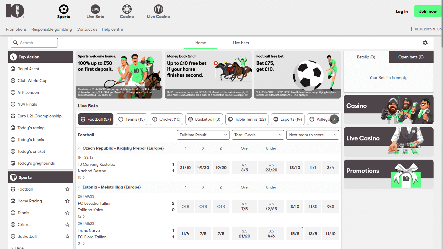 10bet_casino_uk_homepage_desktop