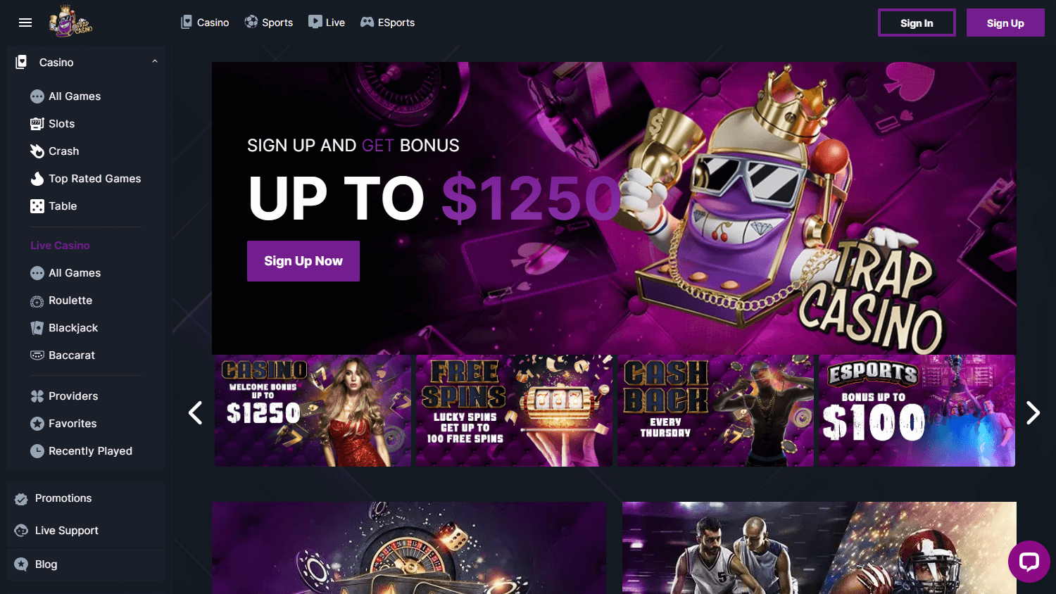 trapcasino_homepage_desktop