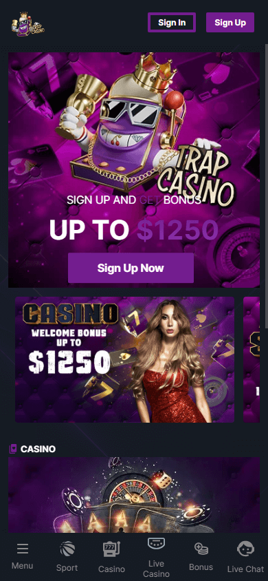 trapcasino_homepage_mobile
