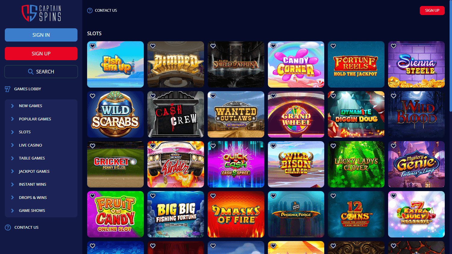 Captain_Spins_Casino_game_gallery_desktop