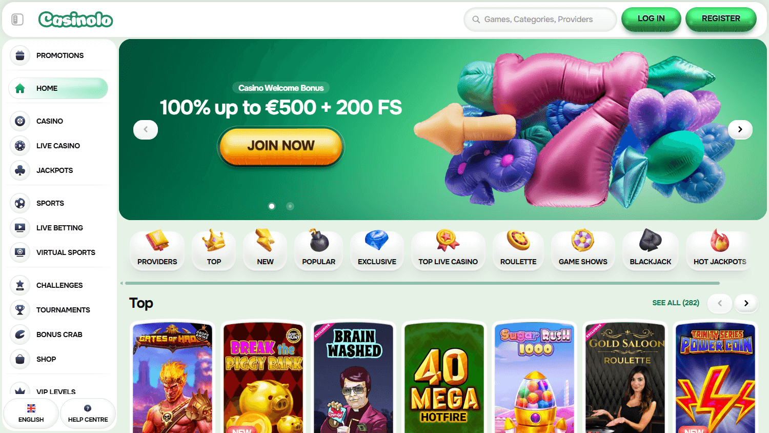 casinolo_casino_homepage_desktop