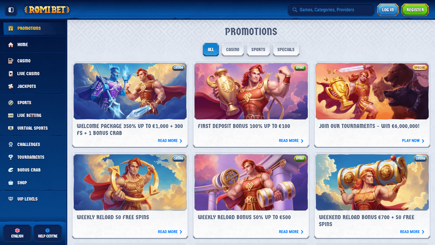 romibet_casino_promotions_desktop