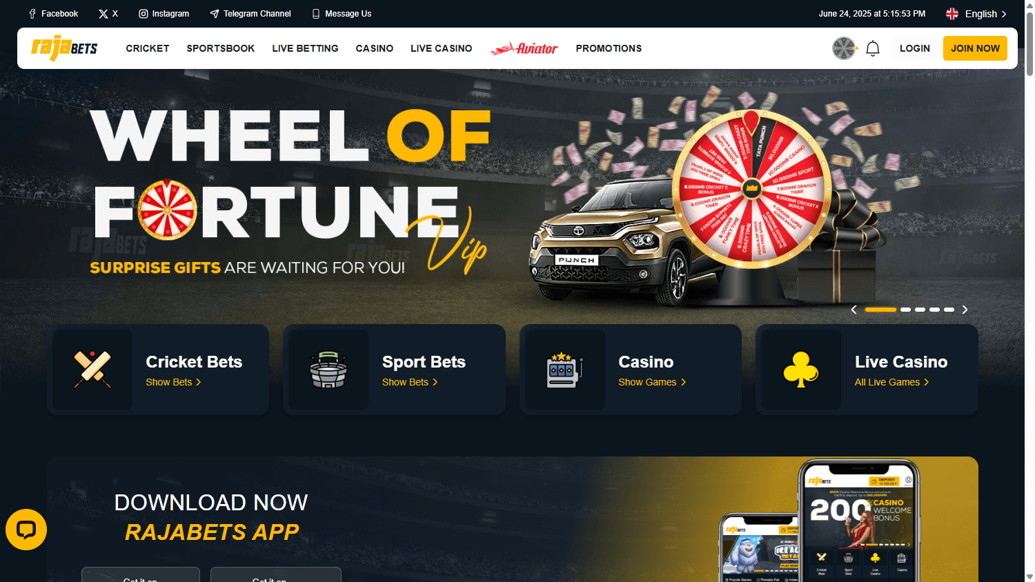 rajabets_casino_homepage_desktop