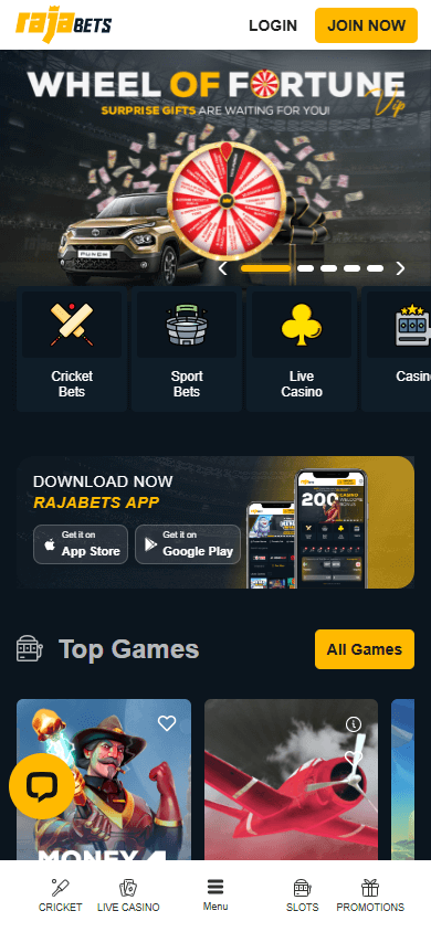 rajabets_casino_homepage_mobile