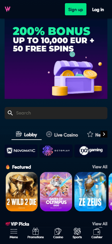 wolfz_casino_homepage_mobile