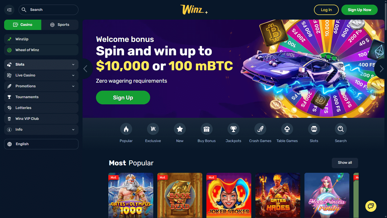 winz_casino_homepage_desktop
