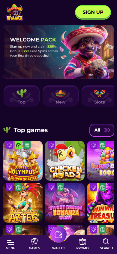 Vivajack_Casino_homepage_mobile