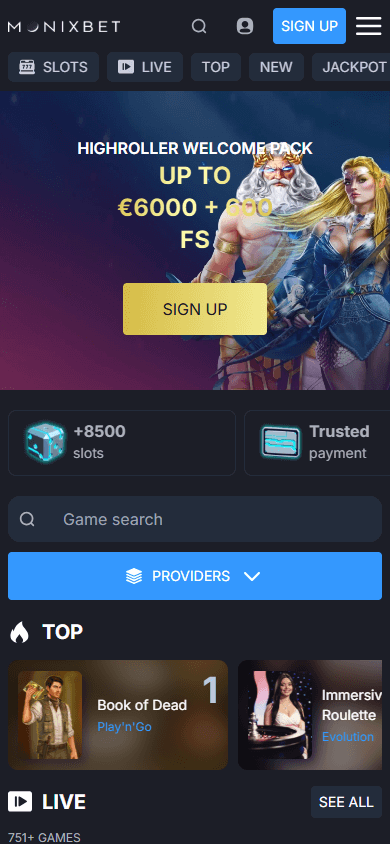 Monixbet_Casino_homepage_mobile