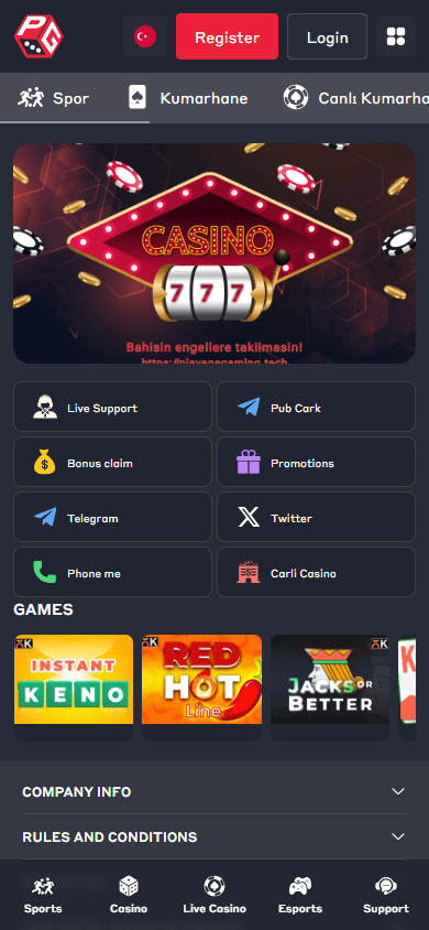playage_casino_homepage_mobile