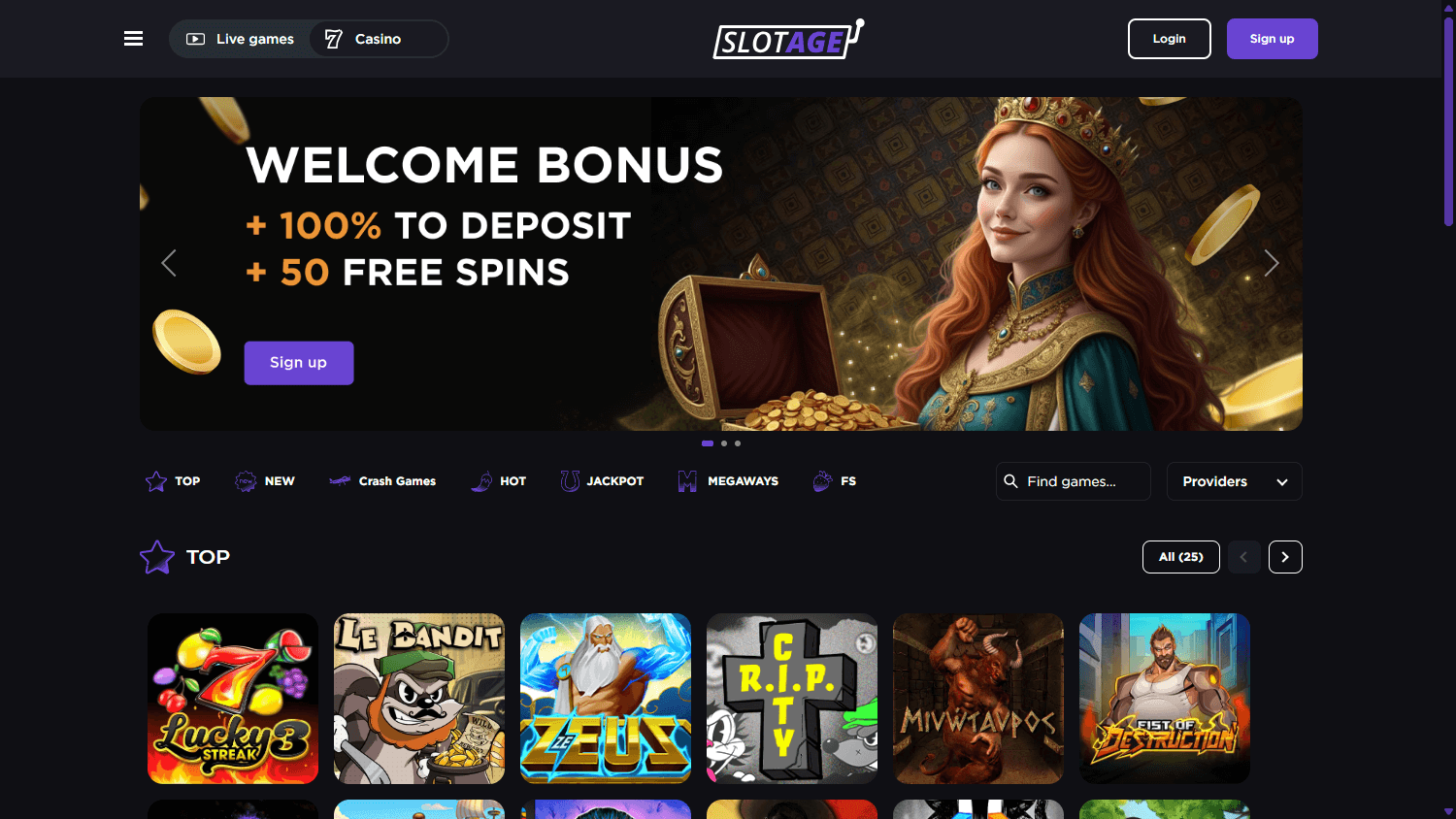 slotage_casino_homepage_desktop