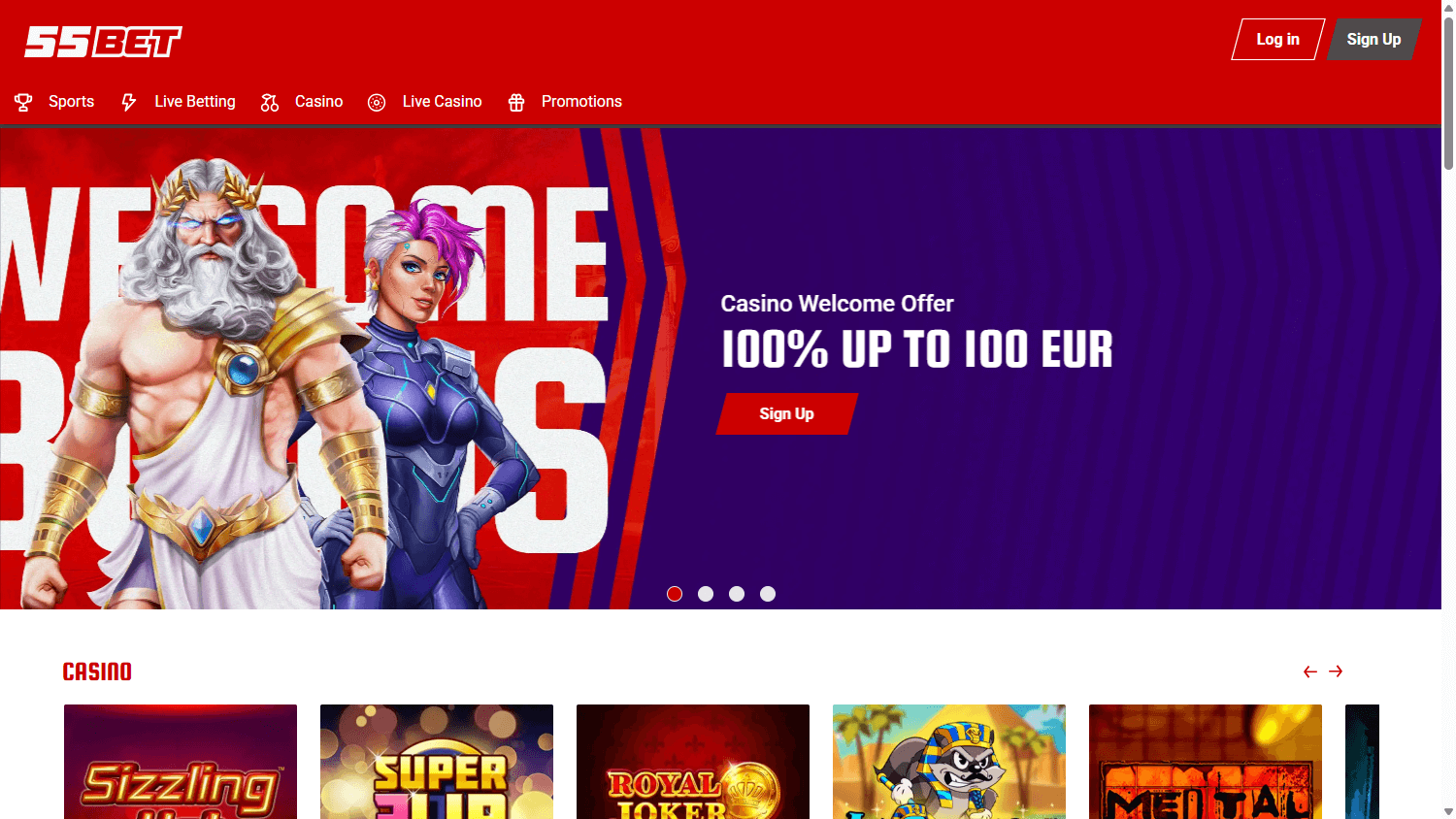 55bet_casino_homepage_desktop