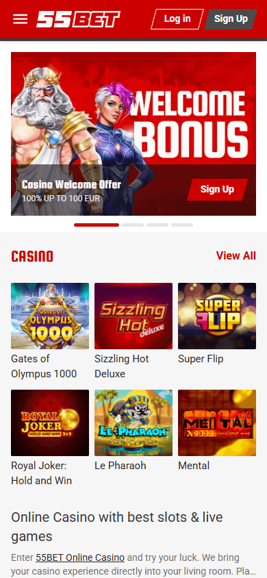 55bet_casino_homepage_mobile