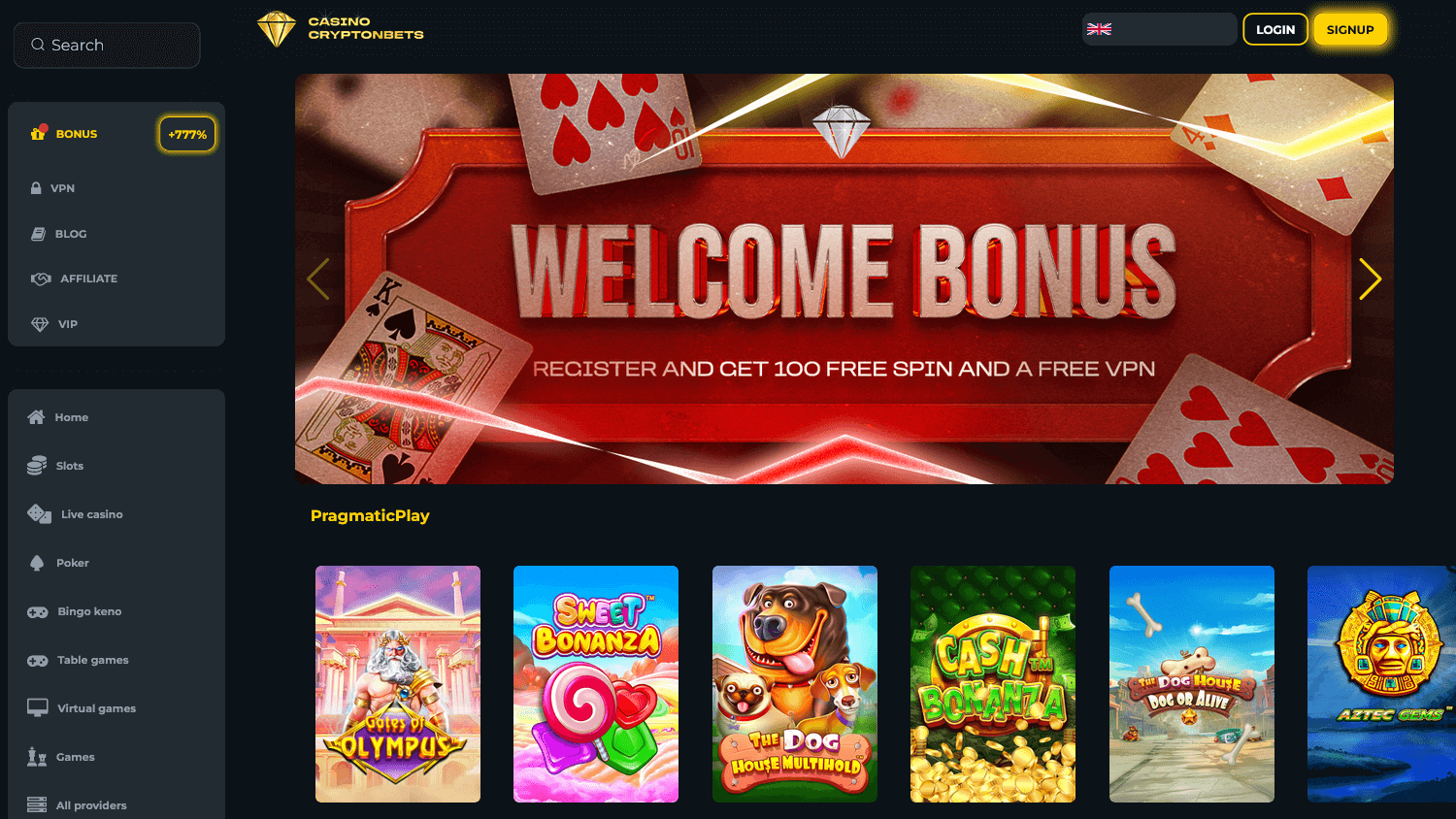 cryptonbets_casino_homepage_desktop