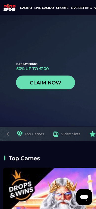 yoyospins_casino_homepage_mobile
