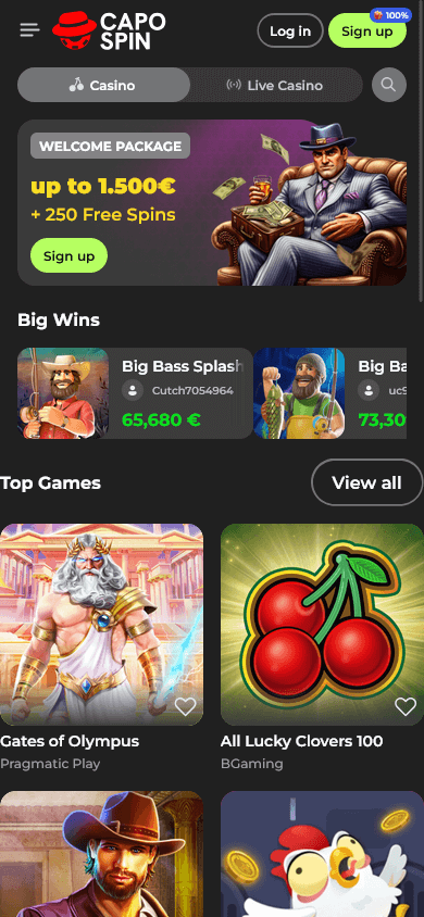 capospin_casino_homepage_mobile