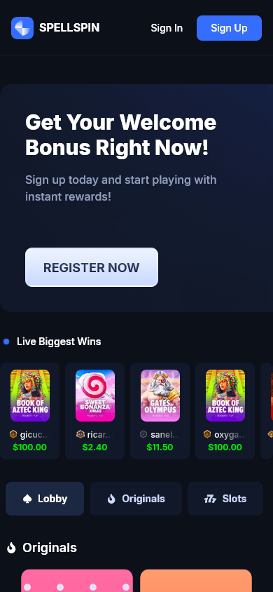 spellspin_casino_homepage_mobile