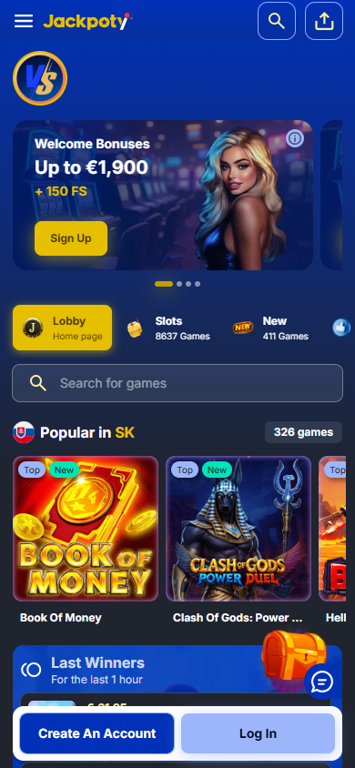 Jackpoty_Casino_homepage_mobile