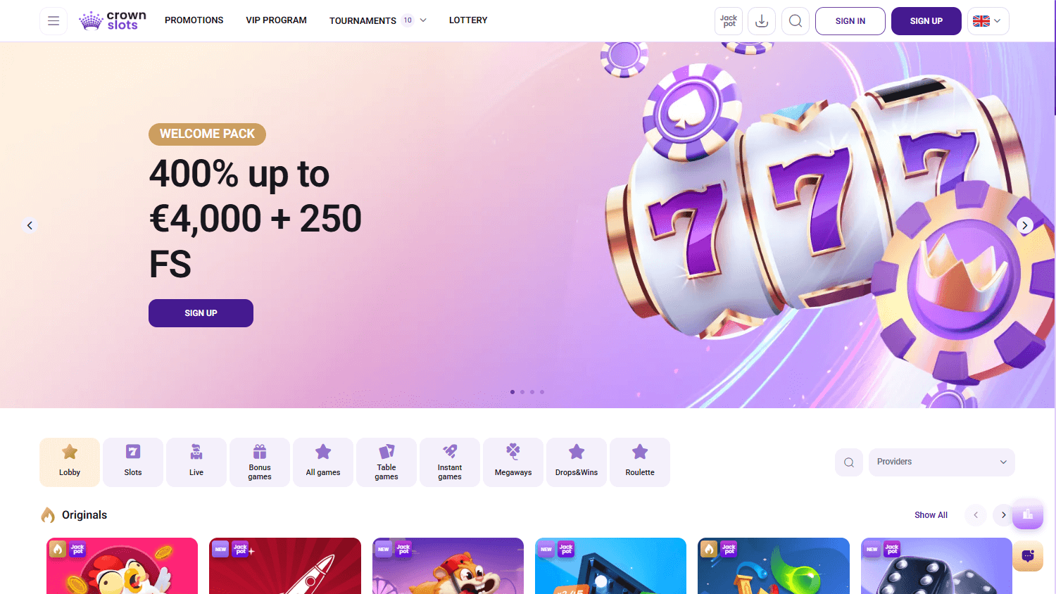 crown_slots_casino_homepage_desktop