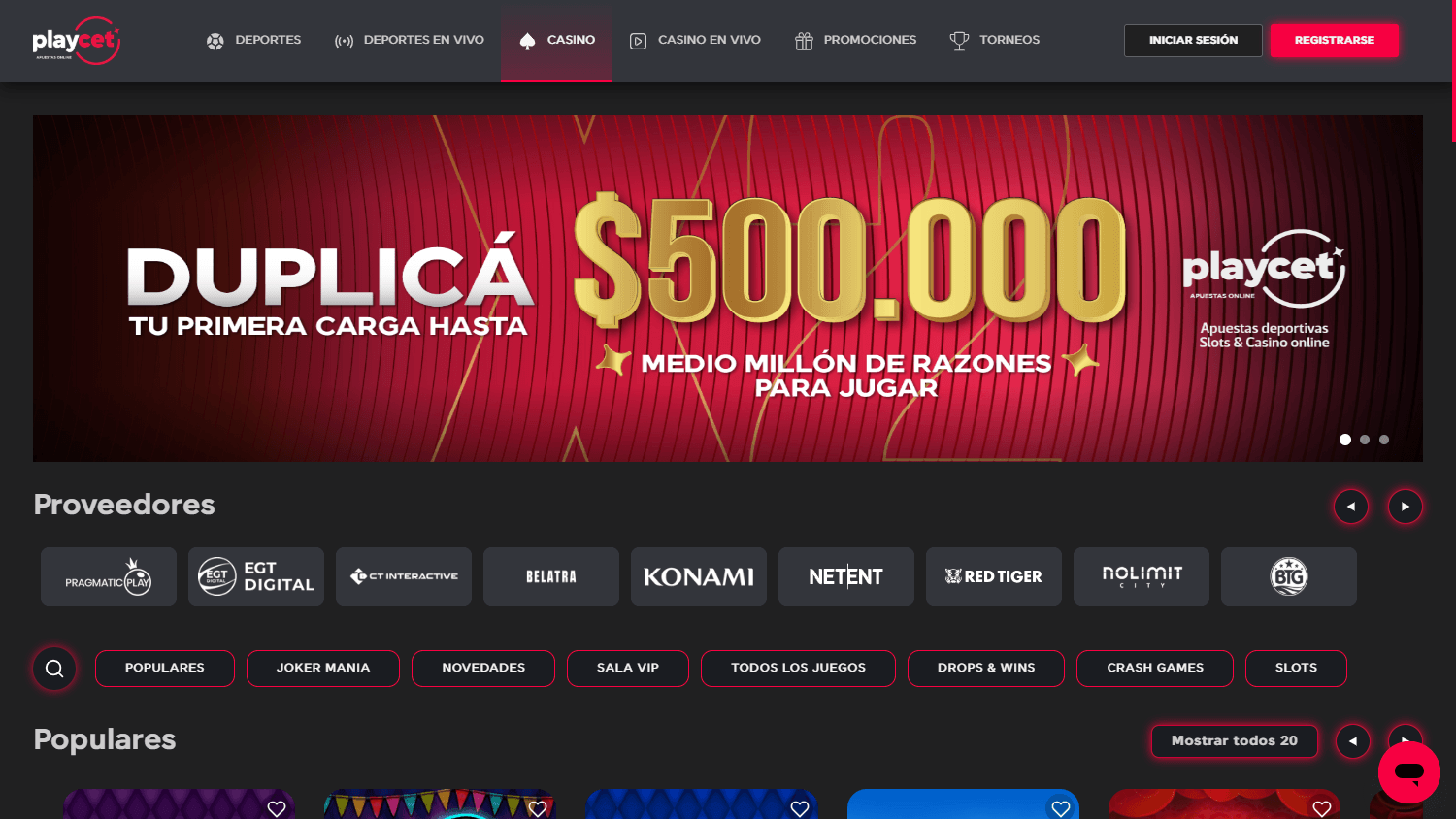Playcet_Casino_game_gallery_desktop