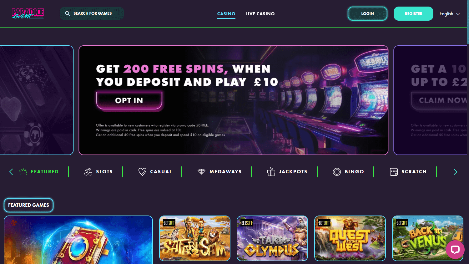 Paradice.game_Casino_homepage_desktop