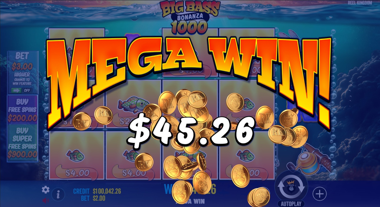 Big Bass Bonanza 1000 - Fish Symbols Win