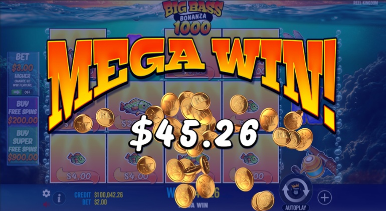 Big Bass Bonanza 1000 - Fish Symbols Win