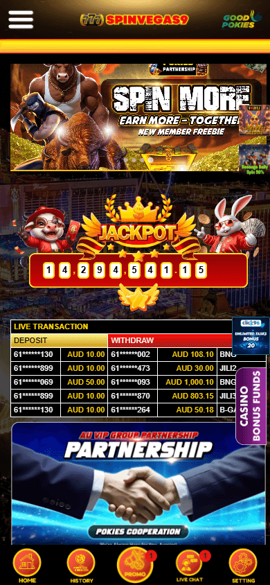 SpinVegas9_Casino_homepage_mobile