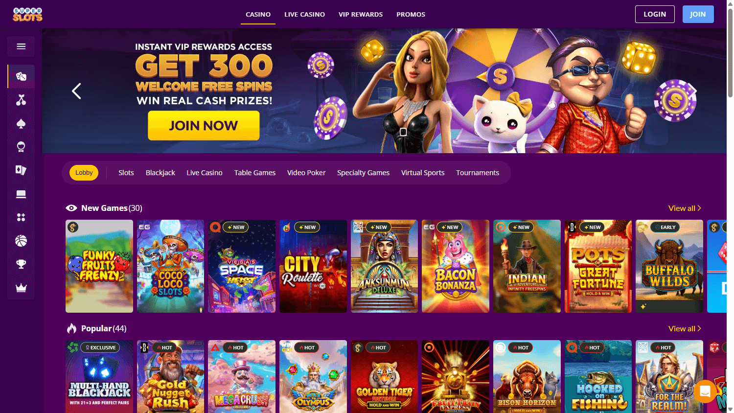 Super_Slots_Casino_homepage_desktop